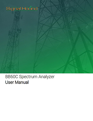 BB60C Spectrum Analyzer User Manual