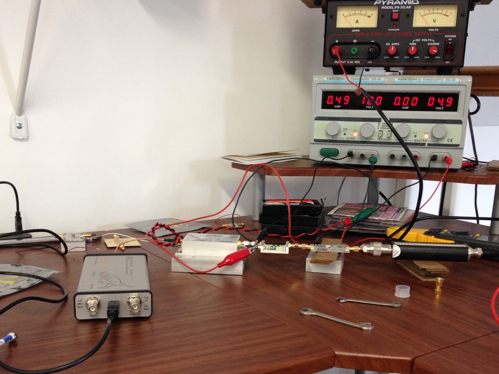 A view of Phil's lab test bench