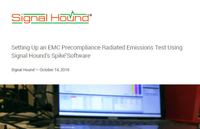 Cover of EMC Precompliance App Note