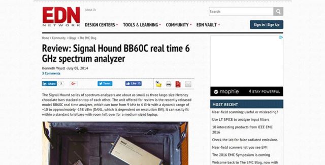 edn online reviews the bb60c usb powered spectrum analyzer