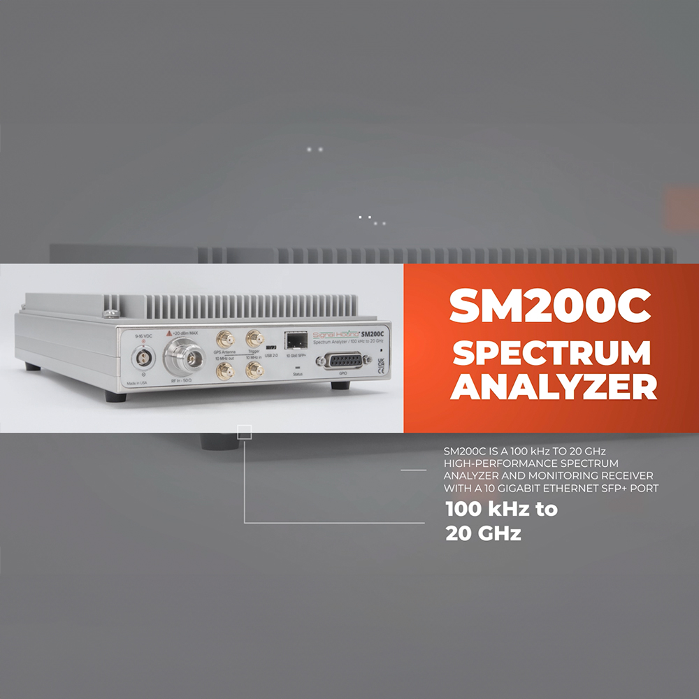 SM200C — 20 GHz Realtime Spectrum Analyzer with 10GbE Signal Hound