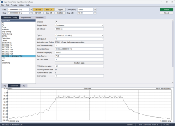 802.15.4 SUN OFDM Generation 802.15.4 SUN OFDM Generation